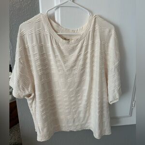 Madewell Soft Cream Textured Short Sleeve Tee